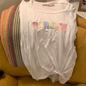 Barry’s Bootcamp rainbow logo muscle tee, gently used!
